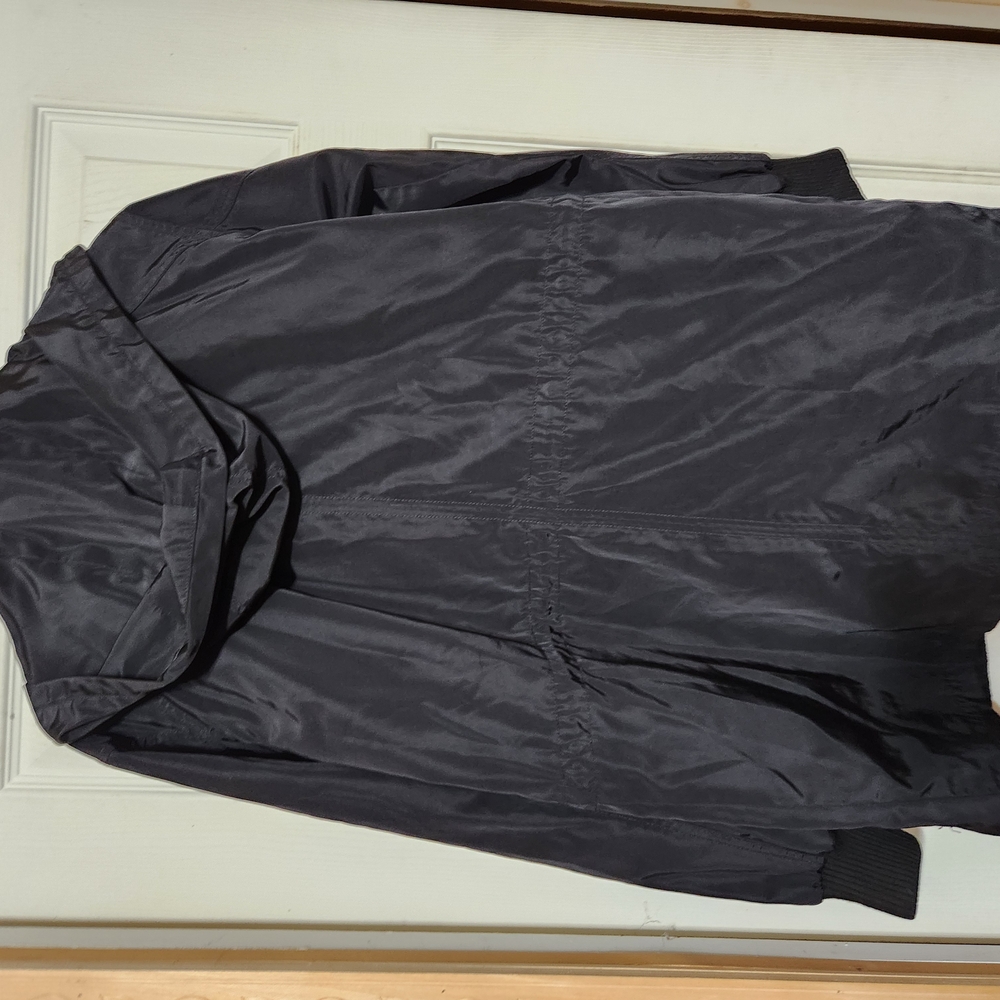 Express Black Windbreaker Jacket with White Trim - Picture 8 of 12